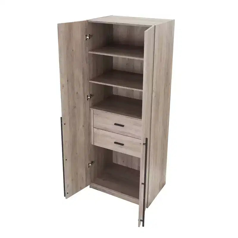 Manhattan Comfort 2pc Lee 4 Door 5 Shelf Module Wardrobe
