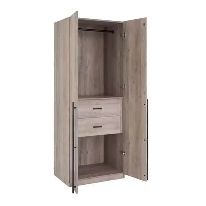 Manhattan Comfort 2pc Lee 4 Door 5 Shelf Module Wardrobe