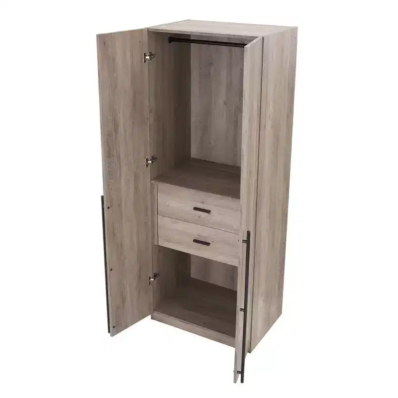 Manhattan Comfort 2pc Lee 4 Door 5 Shelf Module Wardrobe