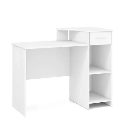 Costway 40.5Computer Desk with Printer Shelf Modern PC Workstation with Storage Drawer and CPU Stand