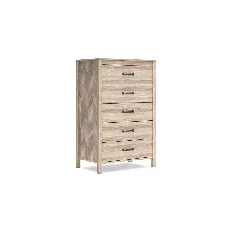 Signature Design by Ashley Socalle 5 Drawer Dresser, Tan