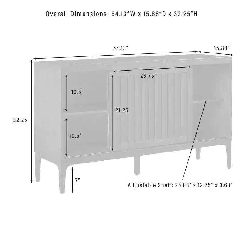 Crosley 54" Asher Sideboard