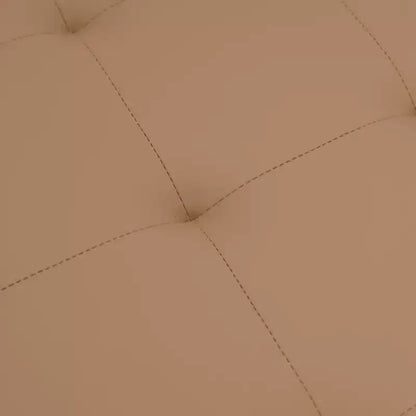 Emma and Oliver Pouf quadrato in similpelle da 76 cm con design trapuntato e robusta struttura in ferro