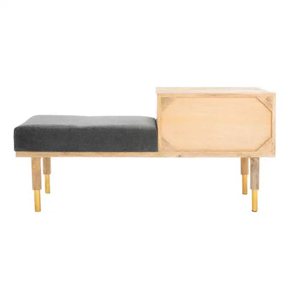 Taft 2 Drawer Cushion Seated Bench - BCH9000 - Off-White - Safavieh