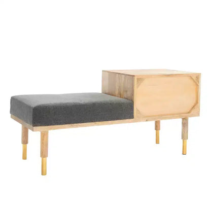 Taft 2 Drawer Cushion Seated Bench - BCH9000 - Off-White - Safavieh