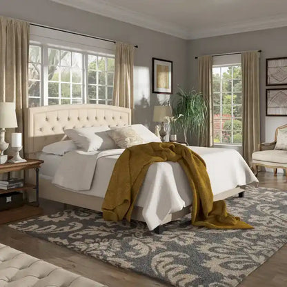 Fontana Adjustable Diamond-tufted Arched Back Bed by iNSPIRE Q Classic