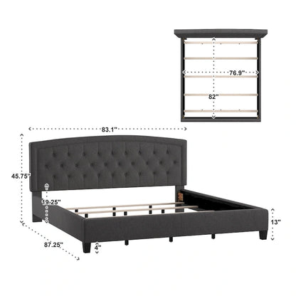 Fontana Adjustable Diamond-tufted Arched Back Bed by iNSPIRE Q Classic
