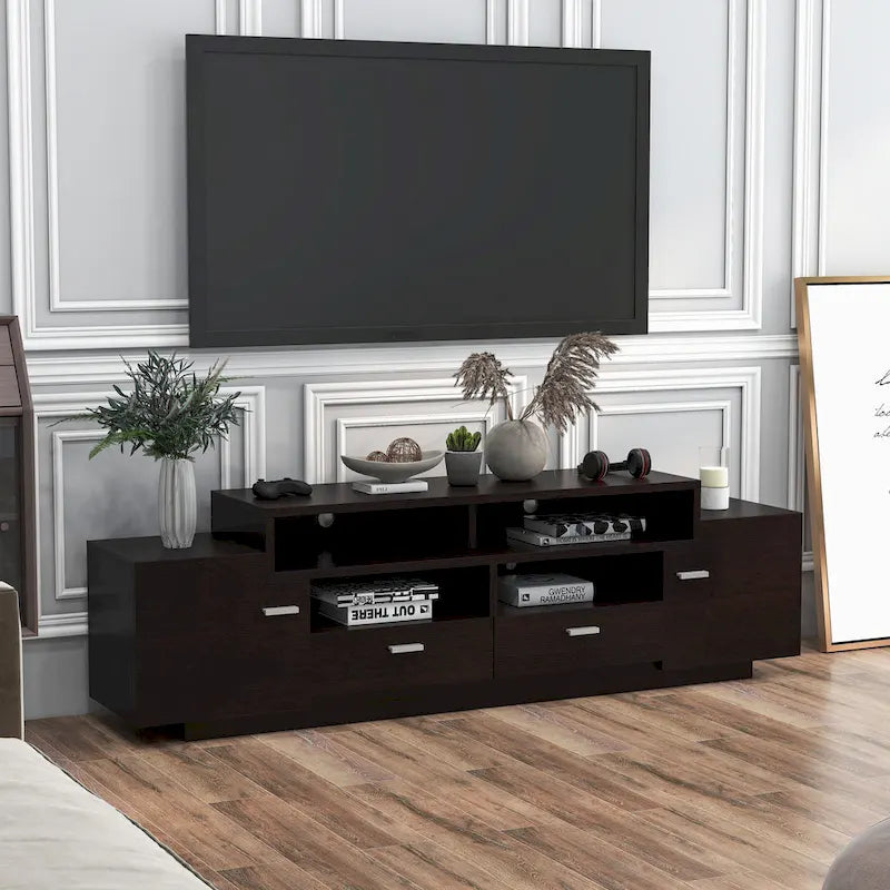 Peyson Contemporary 70-inch 2-Drawer Wood TV Stand by Furniture of America