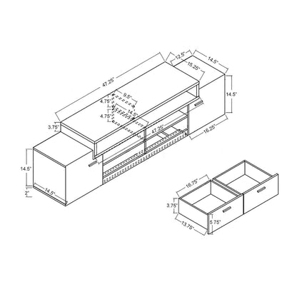 Peyson Contemporary 70-inch 2-Drawer Wood TV Stand by Furniture of America