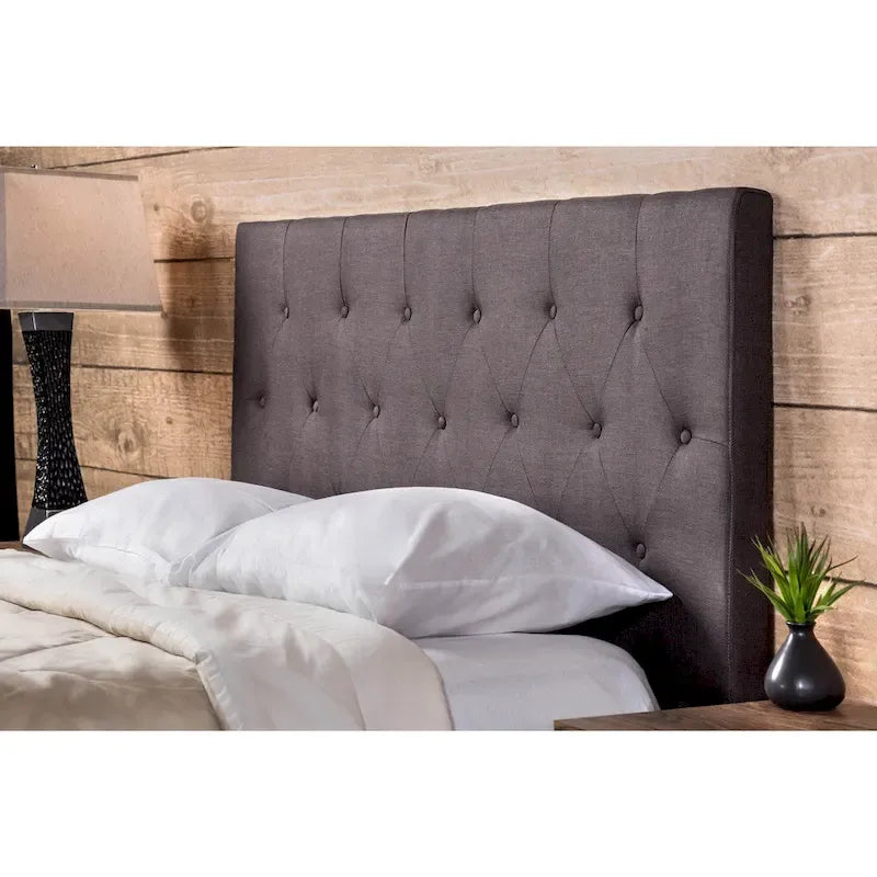 Furniture of America Zele Modern Ivory Linen Adjustable Headboard