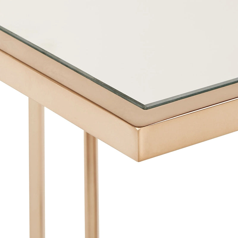 Maddison Champagne Gold Finish Coffee Table or Table Set with Mirrored Top by iNSPIRE Q Bold