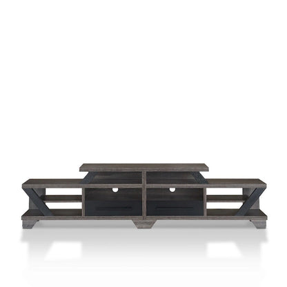 Mezu Contemporary Grey 80-inch 8-Shelf TV Console Furniture of America