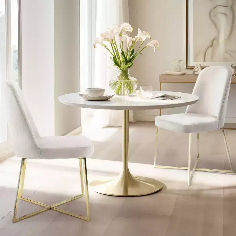 Well Woven Rachelle Velvety Soft Modern Accent Chairs With Metal Legs - Perfect for Vanity, Living Room,Office, Dining Room