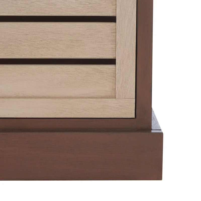 SAFAVIEH Mozella 3-Drawer Cushion Bench - 42  W x 15  D x 20  H - 42Wx15Dx20H