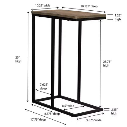 Household Essentials Jamestown C-Shaped End Table