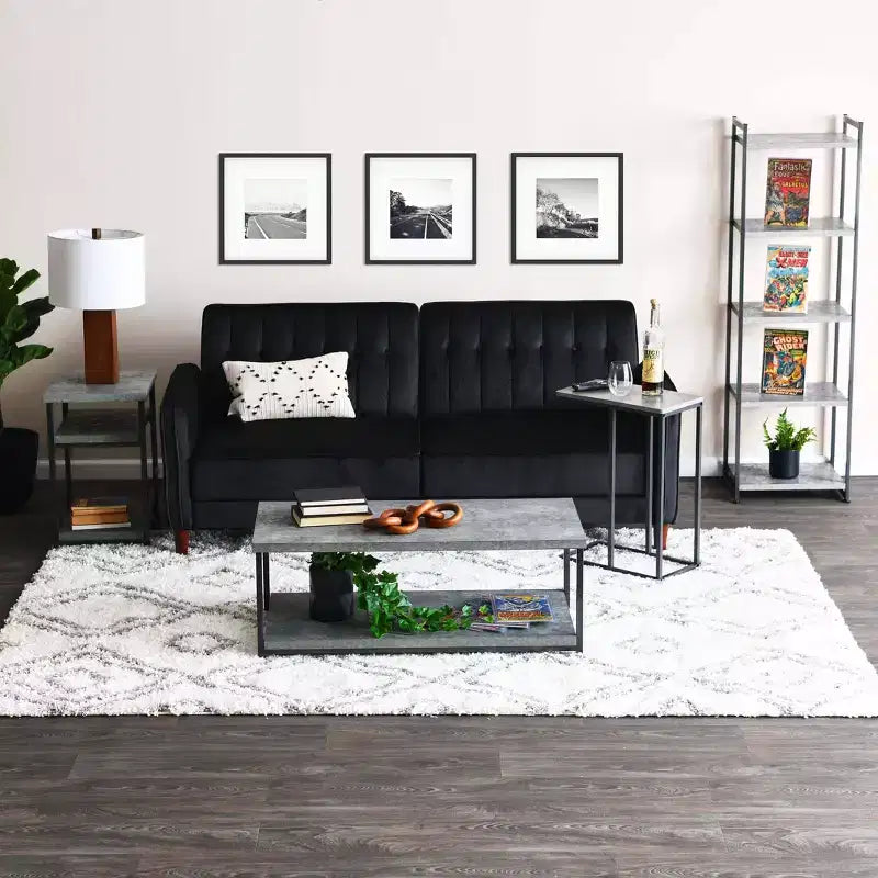 Household Essentials Jamestown C-Shaped End Table