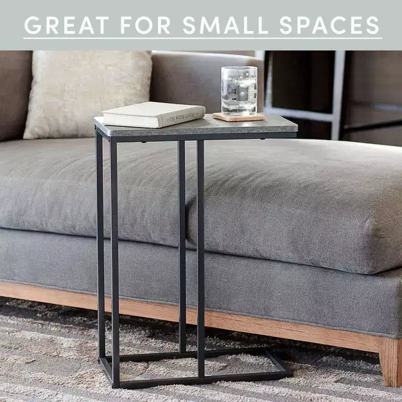 Household Essentials Jamestown C-Shaped End Table
