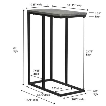 Household Essentials Jamestown C-Shaped End Table