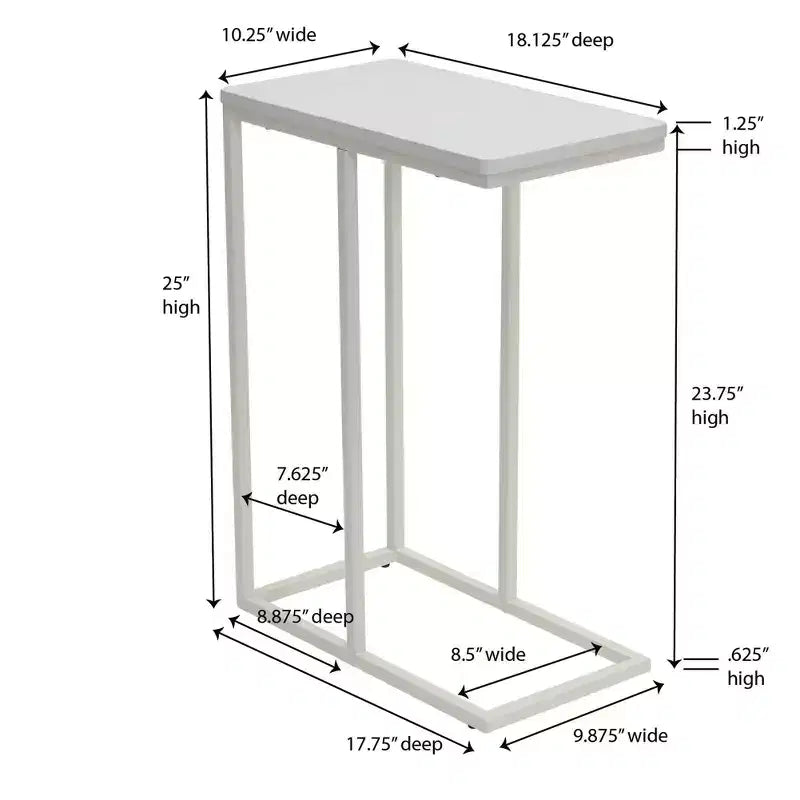 Household Essentials Jamestown C-Shaped End Table
