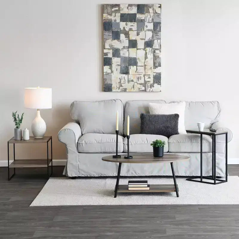 Household Essentials Jamestown C-Shaped End Table