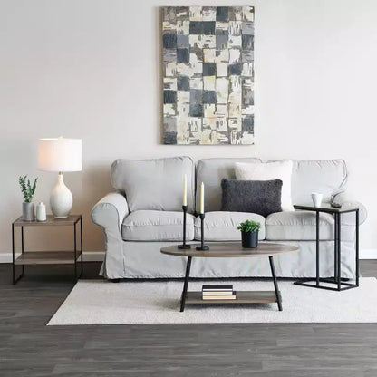 Household Essentials Jamestown C-Shaped End Table