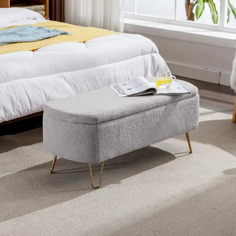Panca Pouf Contenitore da Fondo Letto