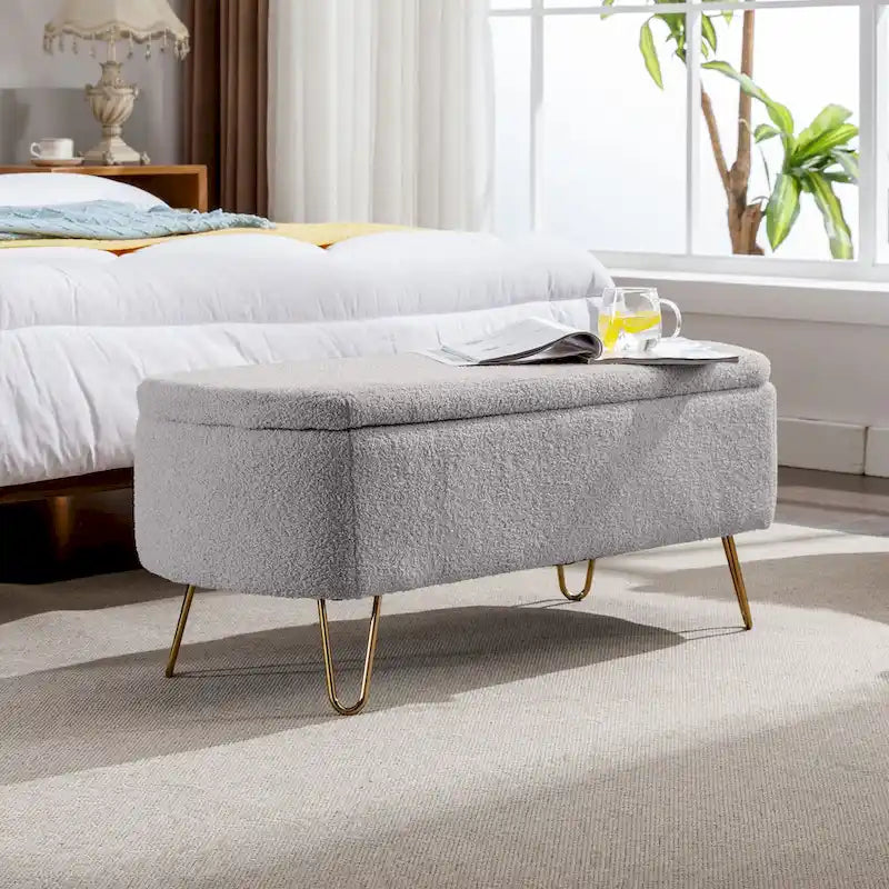 Panca Pouf Contenitore da Fondo Letto