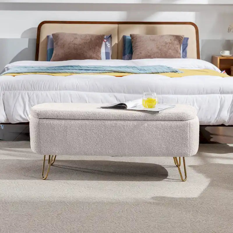 Panca Pouf Contenitore da Fondo Letto