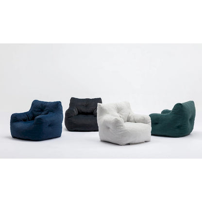 Soft Cotton Linen Fabric Bean Bag Chair Filled With Memory Sponge