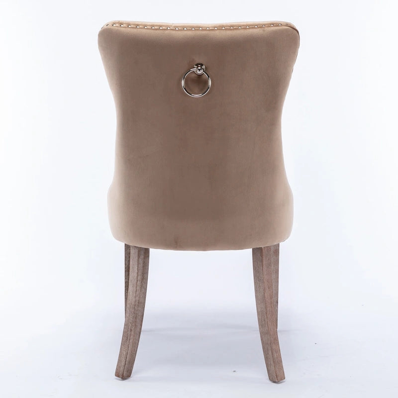 High-end Tufted Solid Wood Contemporary Velvet Upholstered Dining Chair