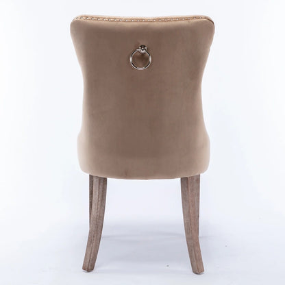 High-end Tufted Solid Wood Contemporary Velvet Upholstered Dining Chair