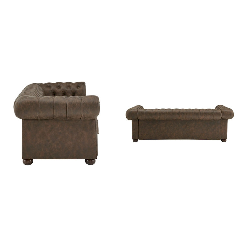 Gdansk Tufted Scroll Arm Chesterfield Sofa