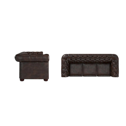 Gdansk Tufted Scroll Arm Chesterfield Sofa
