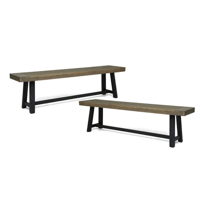Panca da esterno Raphael in legno di acacia (set da 2) di Christopher Knight Home