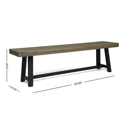 Panca da esterno Raphael in legno di acacia (set da 2) di Christopher Knight Home