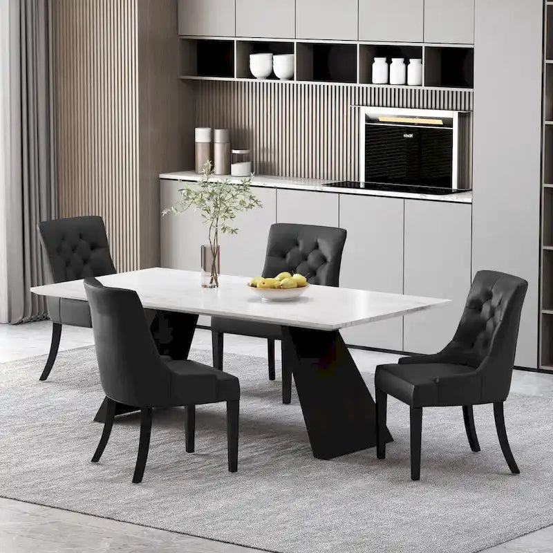 Cheney Tufted Dining Chairs (Set of 4) by Christopher Knight Home