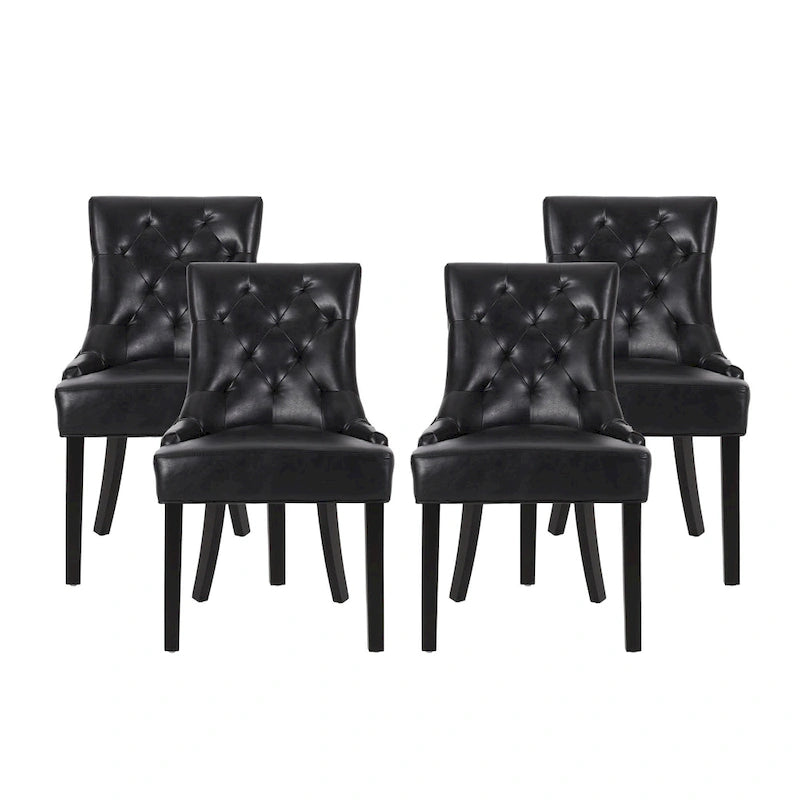 Cheney Tufted Dining Chairs (Set of 4) by Christopher Knight Home