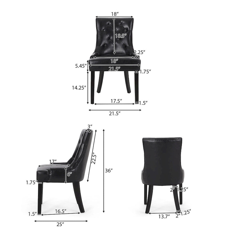 Cheney Tufted Dining Chairs (Set of 4) by Christopher Knight Home