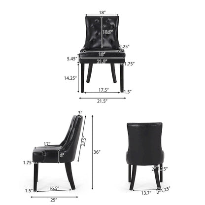 Cheney Tufted Dining Chairs (Set of 4) by Christopher Knight Home