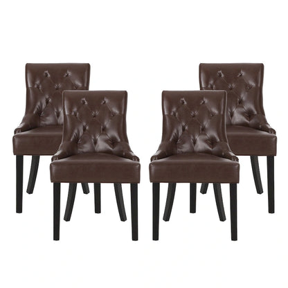 Cheney Tufted Dining Chairs (Set of 4) by Christopher Knight Home
