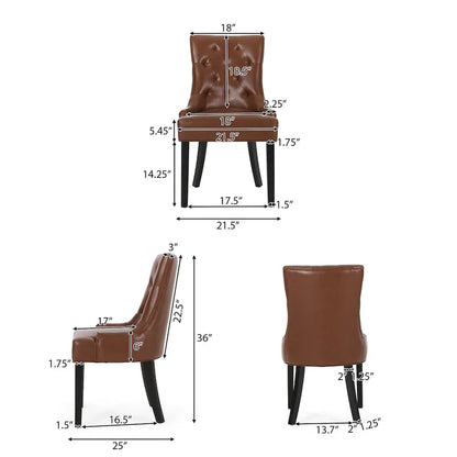 Cheney Tufted Dining Chairs (Set of 4) by Christopher Knight Home