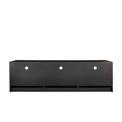 Black Modern Minimalist TV Stand Storage Cabinet 3 Drawers For 80 inch - 16.14 x 70.87 x 20.87