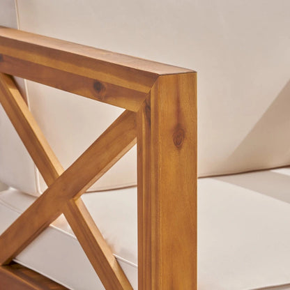 Set da conversazione 7 pezzi Brava per esterno in legno di acacia di Christopher Knight Home