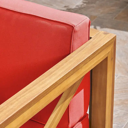 Set da conversazione 7 pezzi Brava per esterno in legno di acacia di Christopher Knight Home