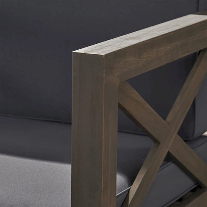 Set da conversazione 7 pezzi Brava per esterno in legno di acacia di Christopher Knight Home