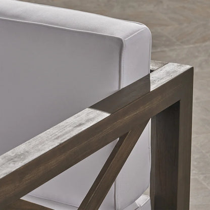 Set da conversazione 7 pezzi Brava per esterno in legno di acacia di Christopher Knight Home