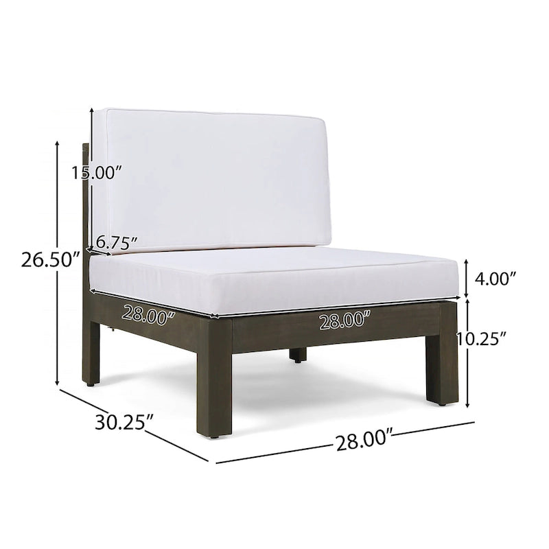 Set da conversazione 7 pezzi Brava per esterno in legno di acacia di Christopher Knight Home