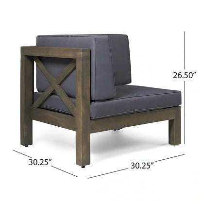 Set da conversazione 7 pezzi Brava per esterno in legno di acacia di Christopher Knight Home