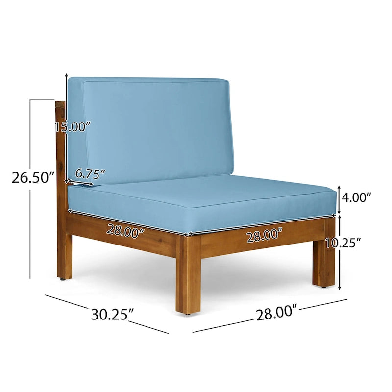 Set da conversazione 7 pezzi Brava per esterno in legno di acacia di Christopher Knight Home