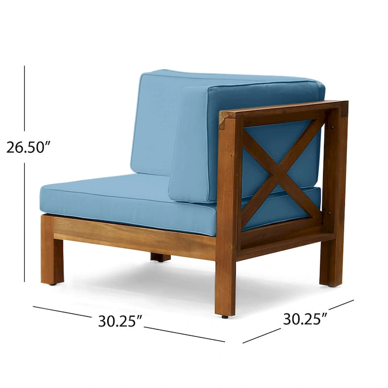 Set da conversazione 7 pezzi Brava per esterno in legno di acacia di Christopher Knight Home